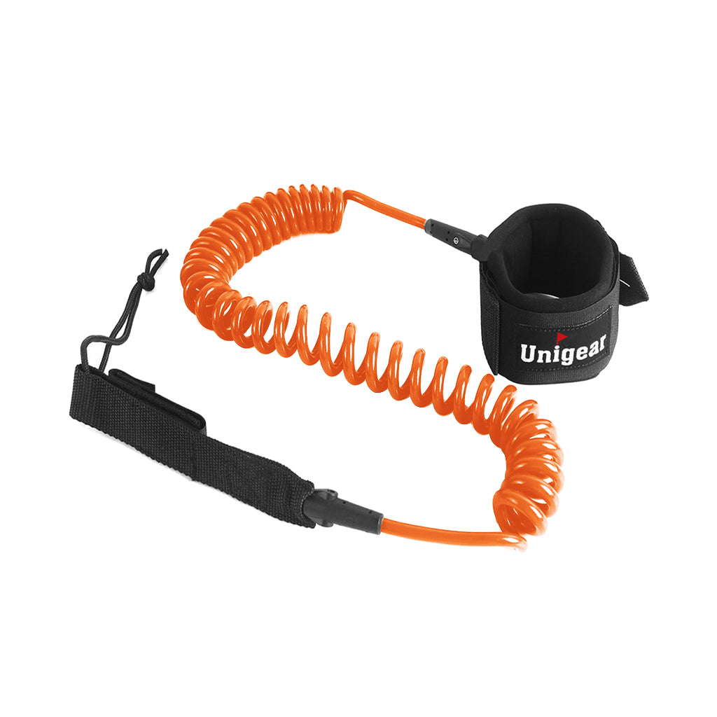Unigear Surfboard Leash Premium 10' Coiled SUP Leash with Waterproof Pouch  for Surfing