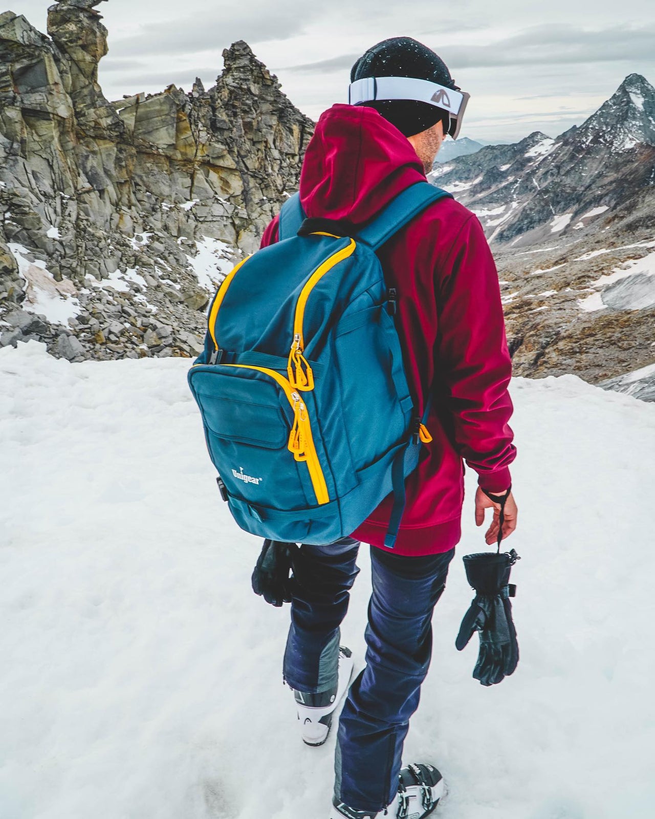 Unigear 50L Ski Boot Bag, Waterproof Travel Backpack for Ski Gear