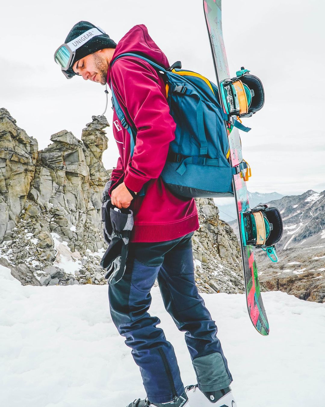 Unigear 50L Ski Boot Bag, Waterproof Travel Backpack for Ski Gear