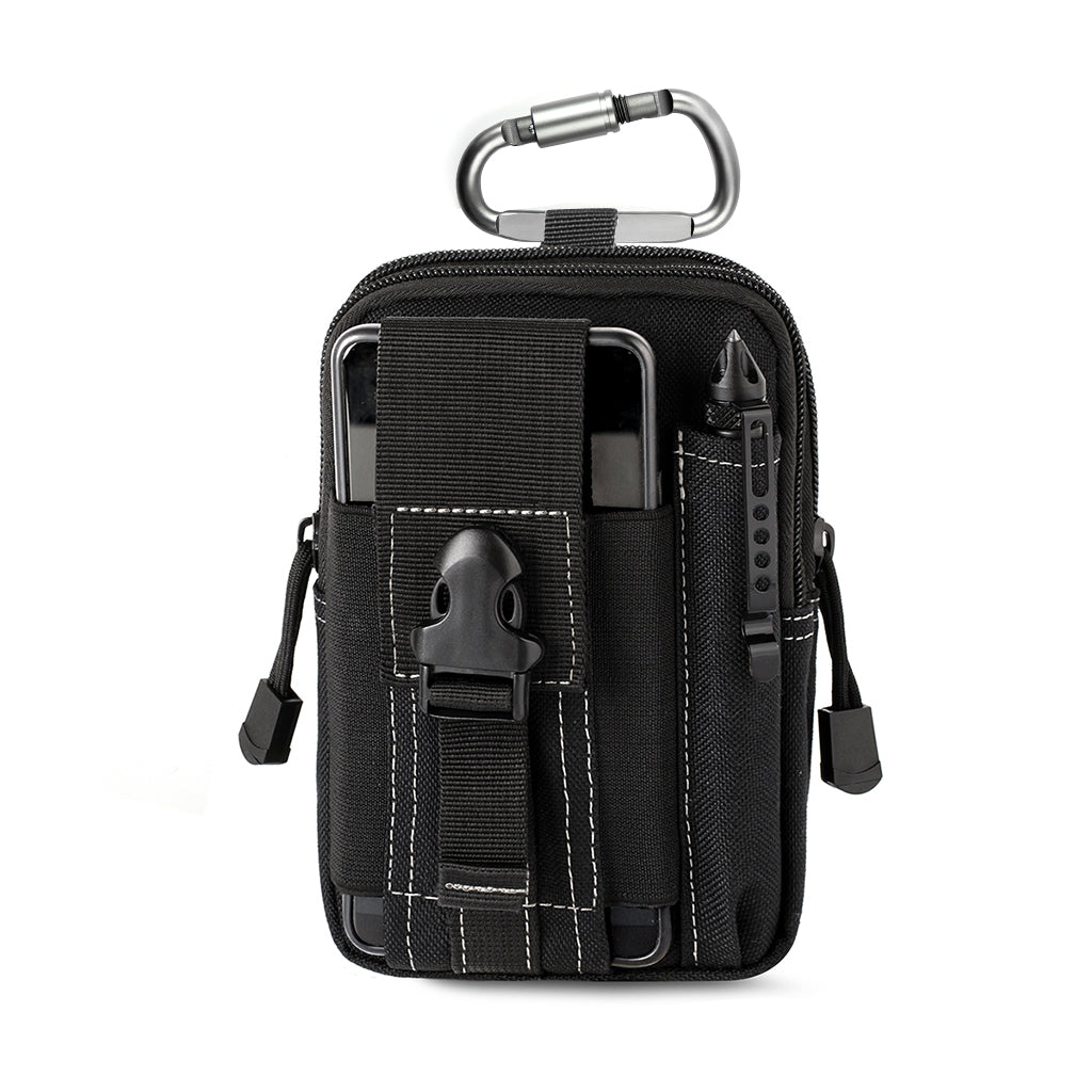 Compact Multi-Purpose Gadget Pouch Waist Bag Molle Pouch Unigear Black (White thread) 