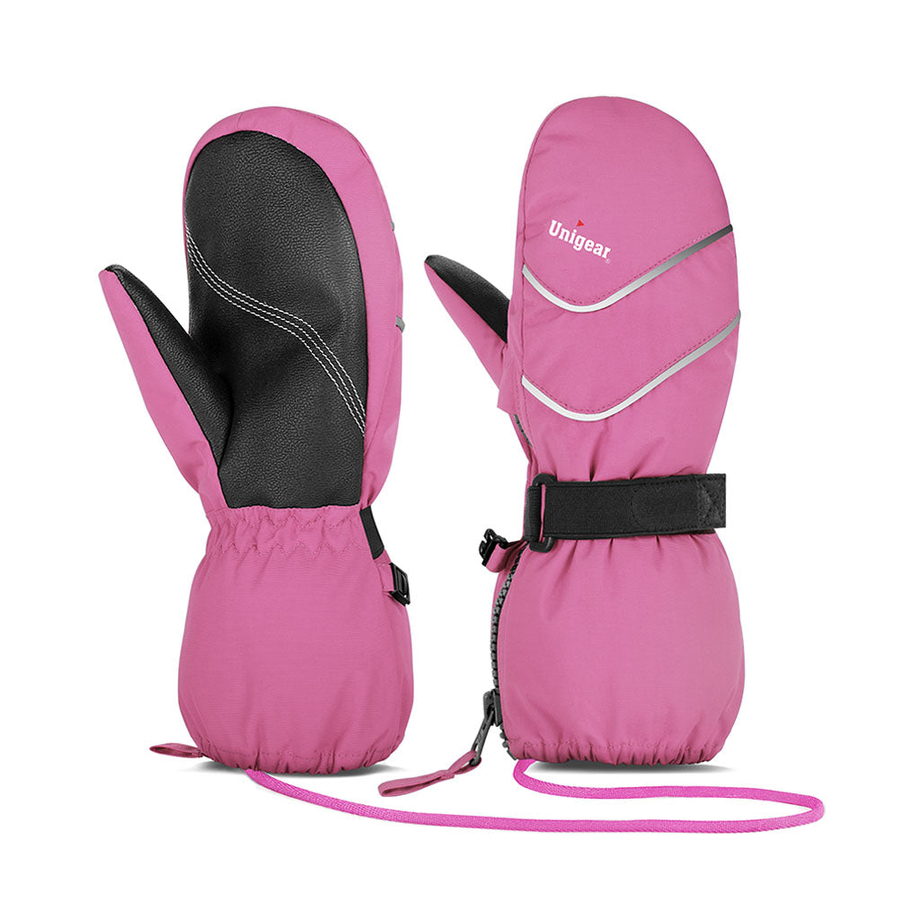 Kids Baby Girl Mittens With String Unigear Kids Ski Mittens
