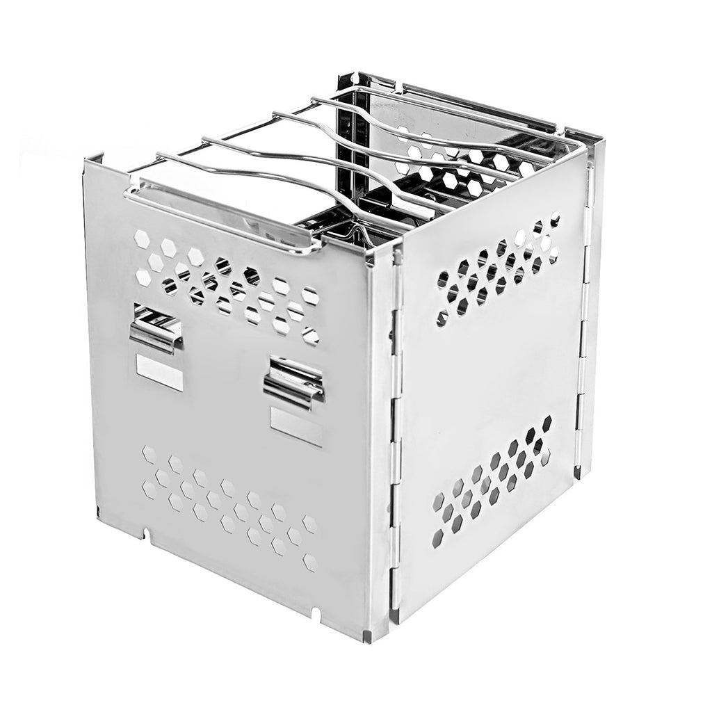 Foldable camping wood stove for outdoor camping