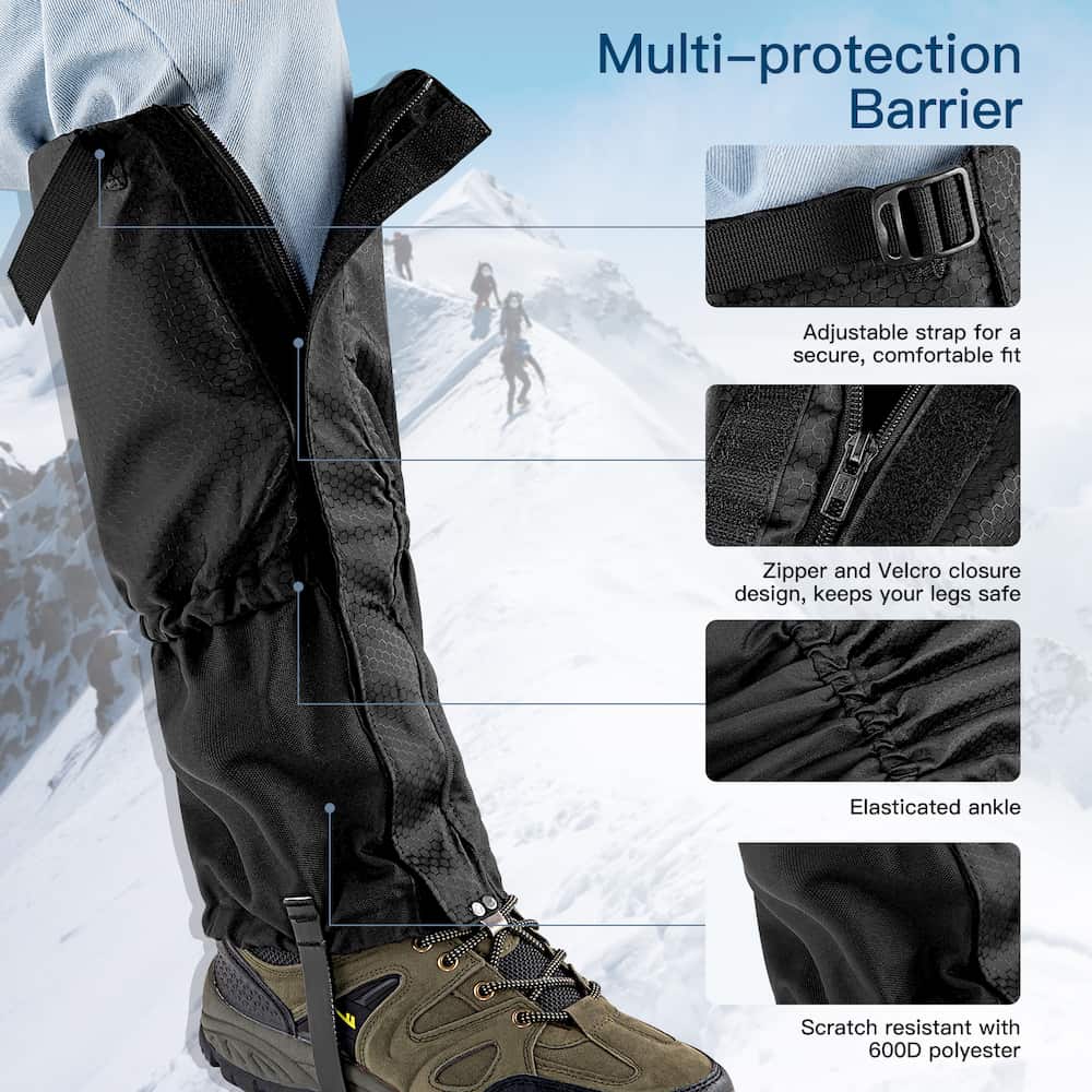 Unigear Hiking Leg Gaiters Waterproof Snow Boot Gaiters for outdoor