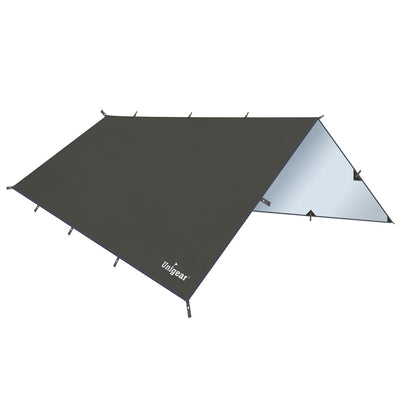 Rainproof Camping Tarp Shelter Tent Tarp Unigear 157*118inch Dark Grey 